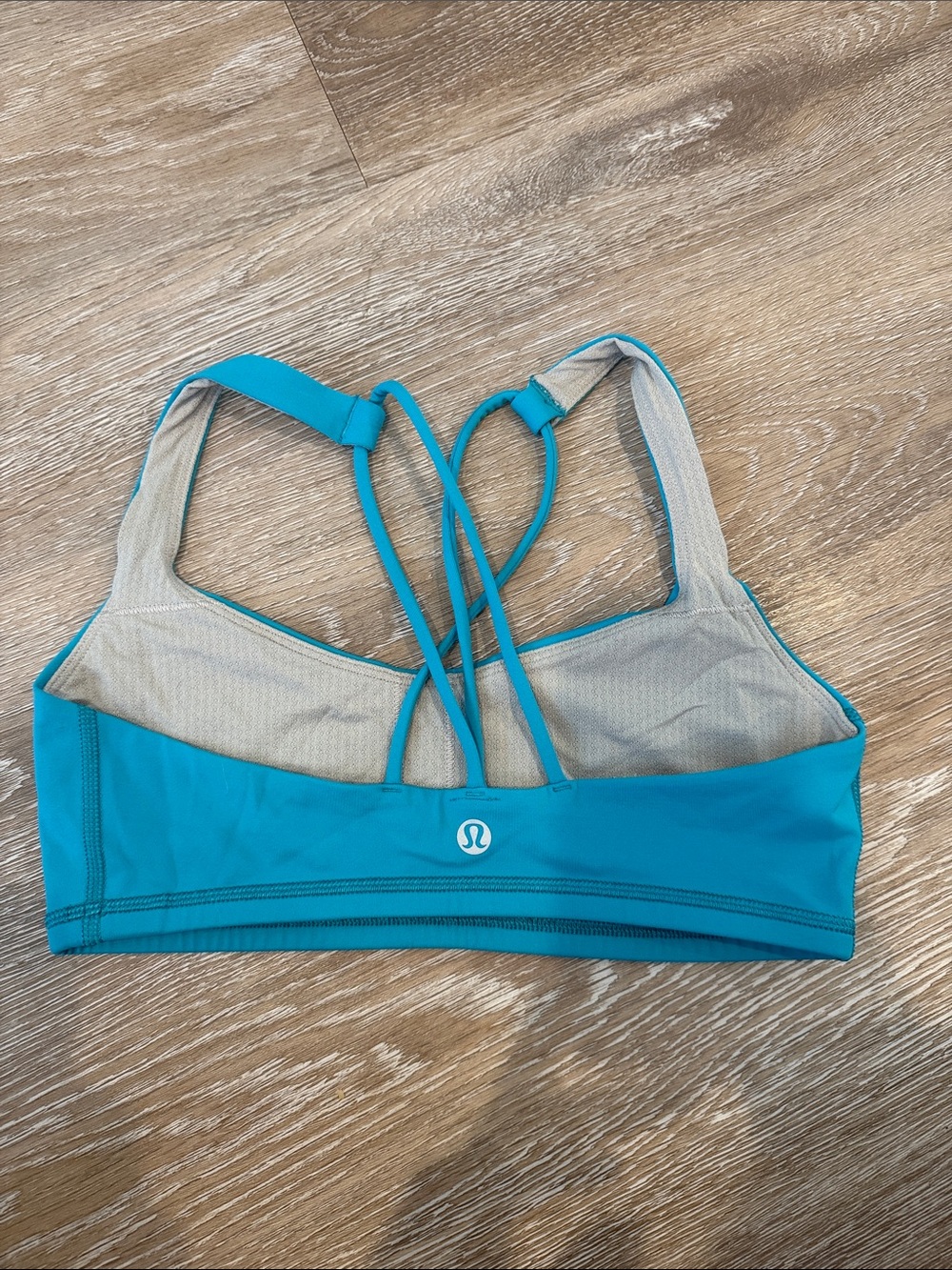 lululemon athletica Teal Strappy Sports Bra with Light Lining